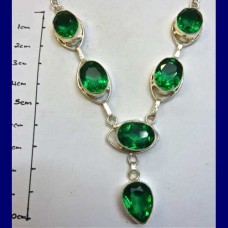 necklace.. green topaz-